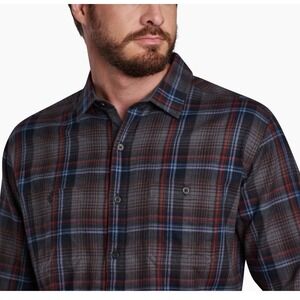 Kuhl Mens Fugitive Flannel Button Up Long Sleeve Shirt Size XXL Gorpcore Camping